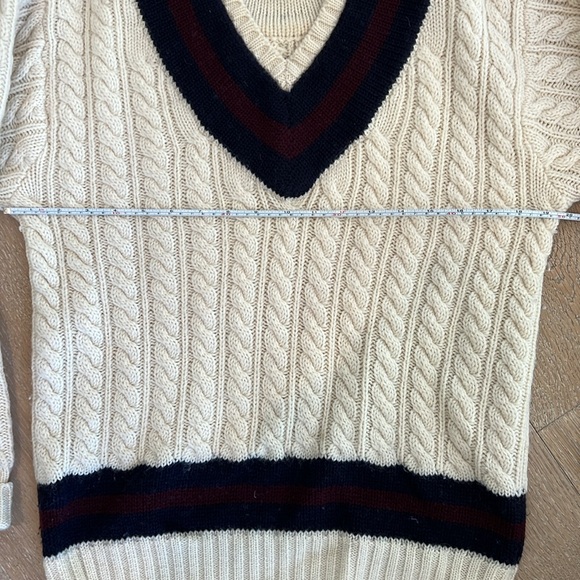 Vintage Ralph Lauren RLL wool Varsity Collegiate Sweater Medium Preppy - Picture 4 of 6